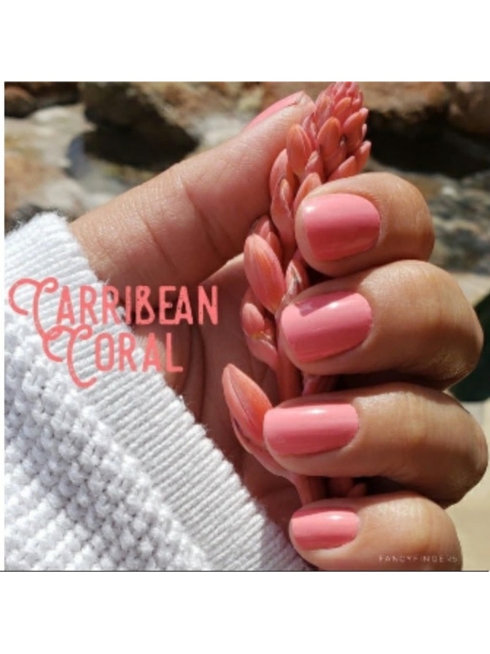Color Street Caribbean Coral Nail Polish Strips